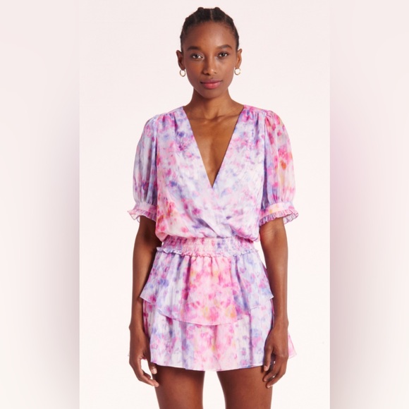 Amanda Uprichard NYC Adriel Dress in Cotton Candy - Picture 6 of 12